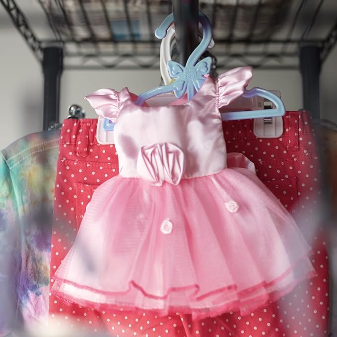 Purple Full-Outfit Hanger 24pk for American 18" Doll Clothes- Hold Your Tops & Bottoms Together Including Dresses, Pants, Shirts, Skirts, & Accessories- Perfect Girl Gift Set
