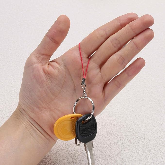 HARFINGTON 100Pcs Clasp Cords Clasp Strap Lanyard Charm Short Finger Rope with Lobster Clasp for Cellphone Cases Keychain DIY Jewelry Making, Mint Green