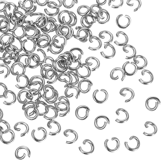 MECCANIXITY Open Jump Rings,2.8mmx4mm 316 Stainless Steel Split O Jump Rings Connector 0.6mm Thick Jewelry Making Supplies for Bracelet Necklace Pendant DIY,Pack of 220