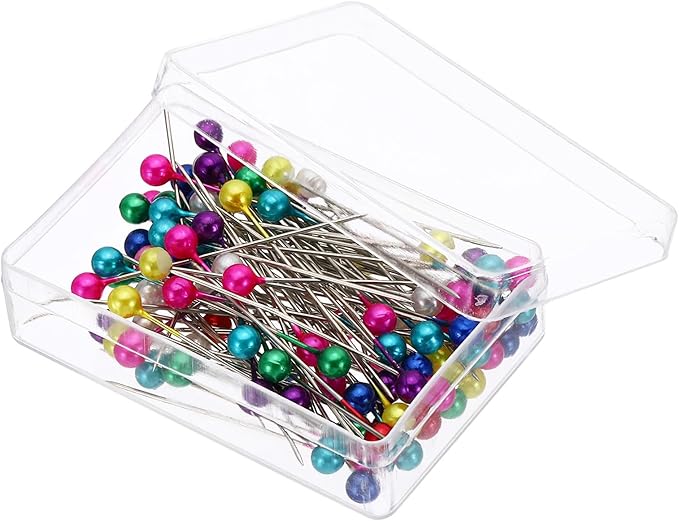 PATIKIL Sewing Pins, 600 Pcs 1.5 Inch Straight Pin with Plastic Pearlized Ball Head for Fabric, Decorative, Jewelry DIY, Craft and Sewing Project, Multicolor