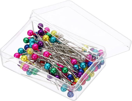 PATIKIL Sewing Pins, 600 Pcs 1.5 Inch Straight Pin with Plastic Pearlized Ball Head for Fabric, Decorative, Jewelry DIY, Craft and Sewing Project, Multicolor