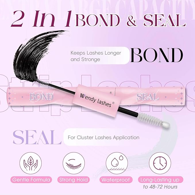 Lash Clusters Kit 30D+40D+50D+60D+80D+100D Wispy Individual Lashes Kit D-Curly Volume Lash Extensions 10-16mm Natural DIY Cluster Lashes Kit for Beginners
