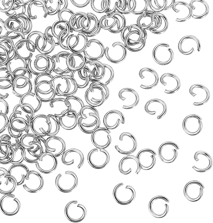 MECCANIXITY Open Jump Rings,2.6mmx4mm 316 Stainless Steel Split O Jump Rings Connector 0.7mm Thick Jewelry Making Supplies for Bracelet Necklace Pendant DIY,Pack of 120