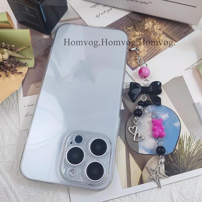 1-4PCS Cute Phone Charms Aesthetic Y2K Cell Phone Charms Strap Pink Strawberry Butterfly Star PhoneCharm Y2K Accessories for Bag Keychain Airpods Camera Pendants Decor
