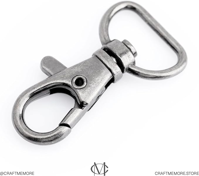 20pcs Swivel Lobster Claw Clasp Trigger Snap Hooks for Purse Making Macrame Lanyard Clip CSPS (5/8 Inch, Gunmetal)