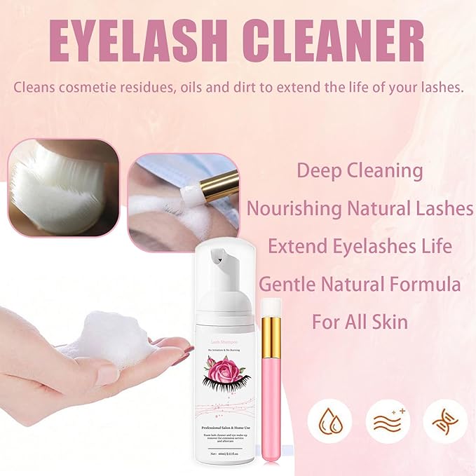 Qiveaory 580PCS DIY Lash Clusters Kit with Lash Spikes Eyelash Clusters D Cluster Eyelash Extensions Lash Bond and Seal Glue Remover Tweezers Eyelash Shampoo Cleansing Brush Headband Wristband