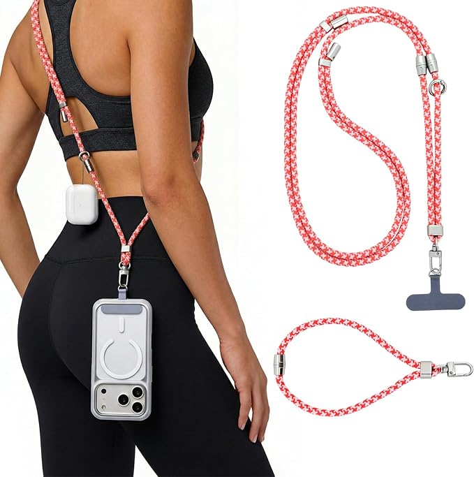 Phone Lanyard & Phone Wrist Strap, 3 in 1 Adjustable Anti Theft Phone Strap for Travel Hiking Cycling Climbing