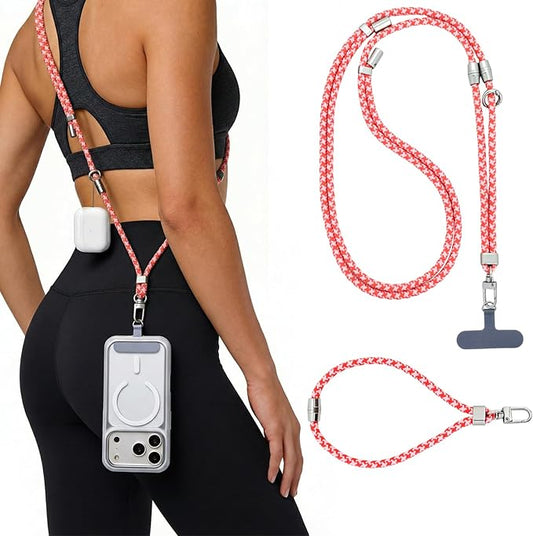 Phone Lanyard & Phone Wrist Strap, 3 in 1 Adjustable Anti Theft Phone Strap for Travel Hiking Cycling Climbing