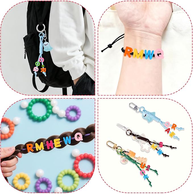 72pcs Chunky Colorful Acrylic Number and Letter Beads for DIY Crafts, Large 20mm/0.79in Alphabet Beads for Jewelry Making Keychains Bracelets (Random Styles & Colors)