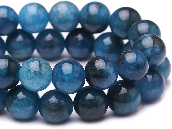 6mm Natural Stone Beads for Jewelry Making,Apatite Polished Smooth Round Gemstone Beads for Bracelet Necklace 15 Inch