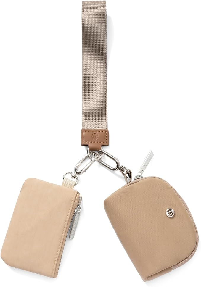 Mum's Memory Mini Zip Around Wristlet Wallet for Women Dual Pouch Wristlet Portable Wallet Coin Purse Mini Women Coin Pocket