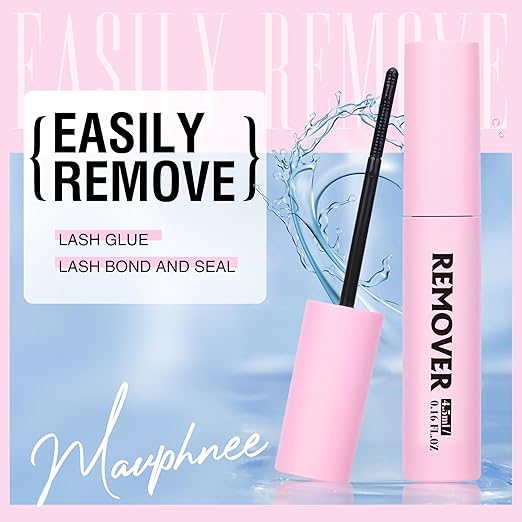 Mavphnee Cluster Lash Glue Remover Quick-Dissolving False Eyelash Remover for Easy Removing Lash Bond and Seal Safe Formula Lash Extension Clusters Remover 4.5ml Cluster Eyelash Extensions Remover