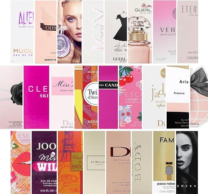 Pilestone Women's Designer Fragrance Sampler Set - Luxury High End Perfume Vial Sample Most Popular (8 Random Vials)