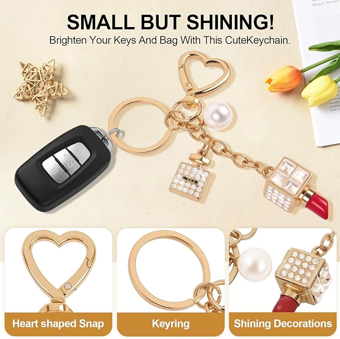HyperFun Cute Keychains For Women Bag Charms Purse Accessories Charm Key Chain For Handbags Car