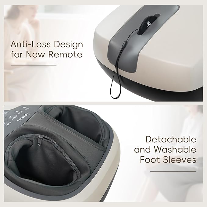Howdy Shiatsu Foot Massager with Heat and Cold, 2026 Upgraded Adjustable Intensity & 30% Larger Heat Area, Relief for Plantar Fasciitis Neuropathy, Remote Control, Fits Size 13, Gift for Women Men