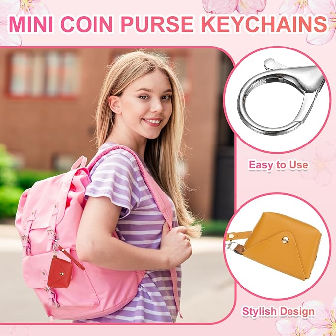 PATIKIL Coin Purse Keychain, Mini Cute Tote Bag Key Chain Earphone Pouch Coin Bag Keyring Purse Charm