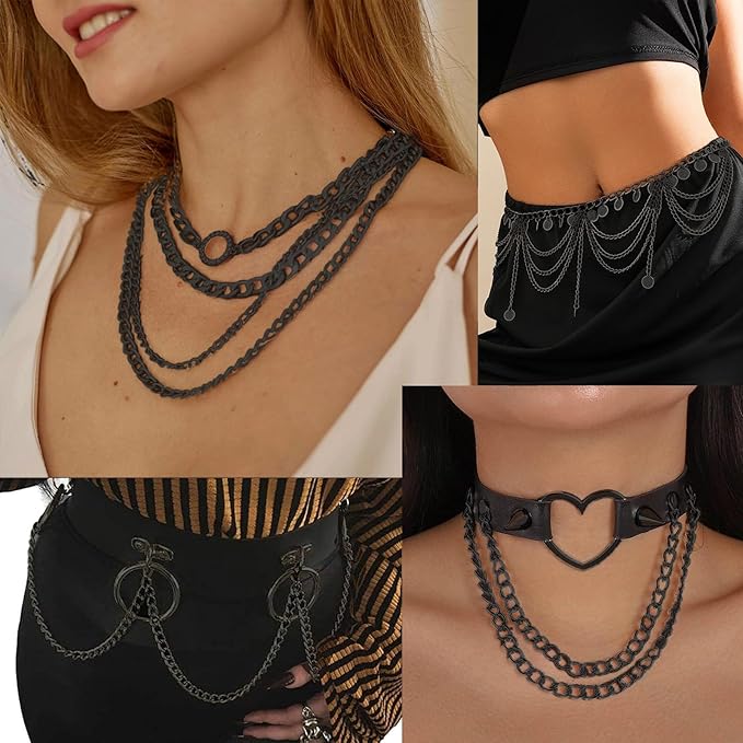 [33ft] Gunmetal Chain for Jewelry Making, 7mm Wide Black Aluminum Curb Link Chain Roll Bulk for DIY Jewelry Making Craft