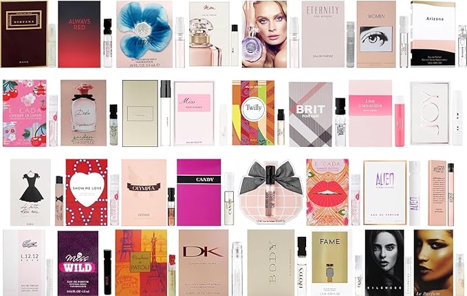 Pilestone Perfume High End Designer Fragrance Sampler Set for Women - (Pack of 12 Sample Vials)