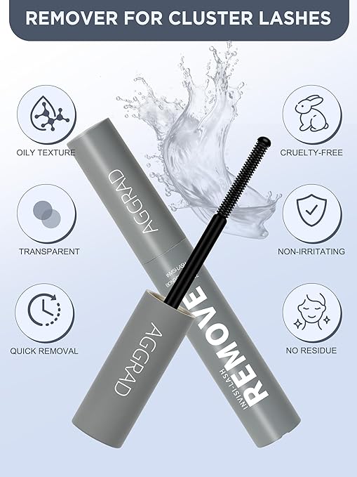 150H Super Strong Hold Lash Glue Bond and Seal Waterproof Long-Lasting for Lash Cluster Eyelash Extensions Kit DIY Self Adhesive Eye Lash Glue Black Bonder & Clear Sealant with Remover