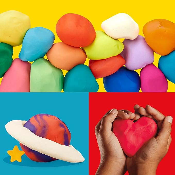 Play Doh Bulk Handout 42-Pack of 1-Ounce Modeling Compound Cans, Christmas Stocking Stuffer Gifts, Prizes, & Party Favors, Kids Arts & Crafts, Preschool Toys, Ages 2+ (Amazon Exclusive)