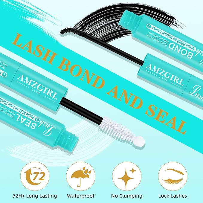 Lash Extension Kit 240Pcs 40D Individual Lashes Clusters Kit,Lash Bond And Seal for Eyelashes Extensions,Lash Applicator Tool For False Eyelash Cluster Kit(40D,D-Mix9-16mm)