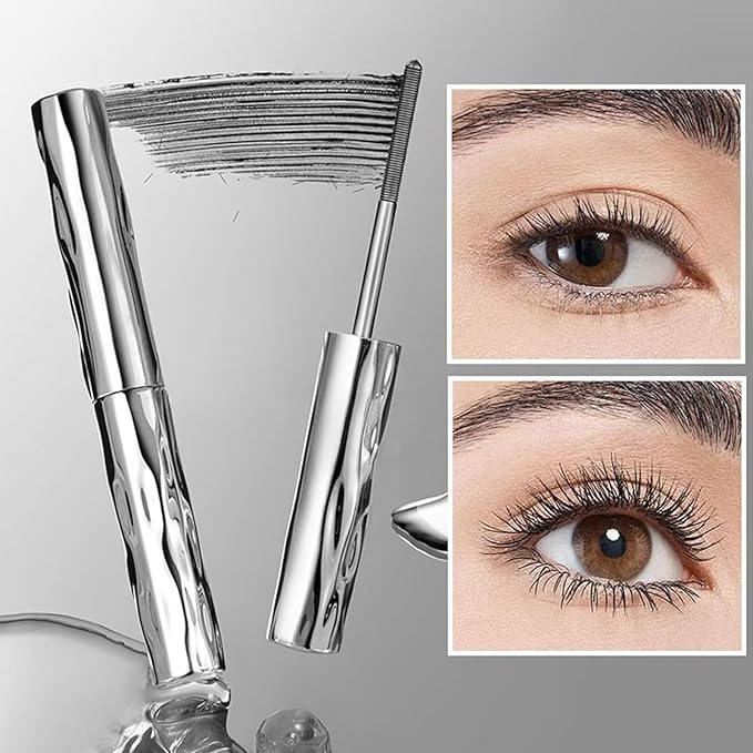 2 PCS Eyelash Primer, Tubular Eyelash Primer, Waterprooflong Curling Mascara, Natural and Non-smudged, Build Fuller Lashes