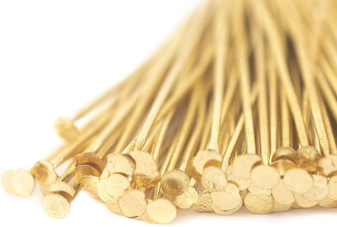 The Bead Chest Gold 21 Gauge 1.5 Inch Head Pins (Approx 100 Pieces)