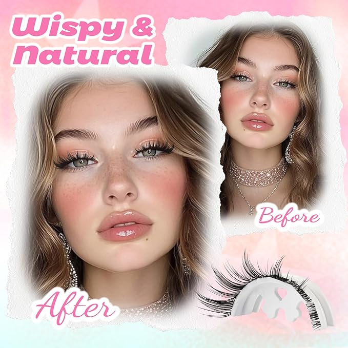 Lash Clusters Fairy Manga Lash Clusters Clear Band Fairy Anime Cluster Lashes 120Pcs C Curl 8-16MM Spiky Individual Lshes for DIY Cosplay Manga Eyes at Home (Iris)