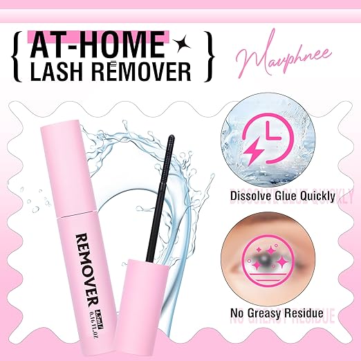 Mavphnee Cluster Lash Glue Remover Quick-Dissolving False Eyelash Remover for Easy Removing Lash Bond and Seal Safe Formula Lash Extension Clusters Remover 4.5ml Cluster Eyelash Extensions Remover