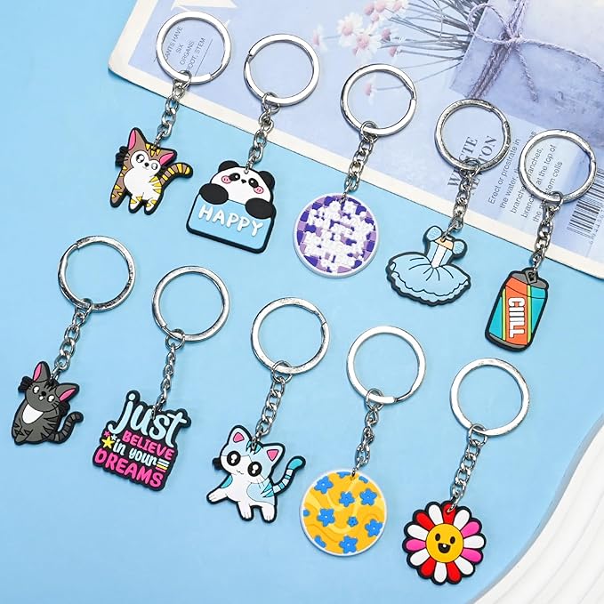 XHAOYEAHX Random Keychains Bulk,Cute Key Chain for Prizes Gifts Party Favors