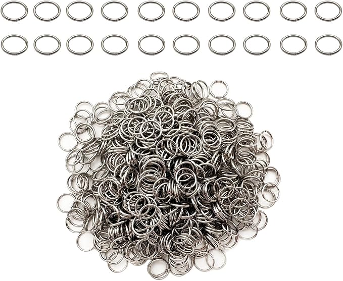 600 Pcs Jump Rings,304 Stainless Steel O Rings,10MM Open/Close Loop Contactors for Jewelry Making,DIY Crafts, Industrial Repair 1.2MM Thickness (16 Gauge)