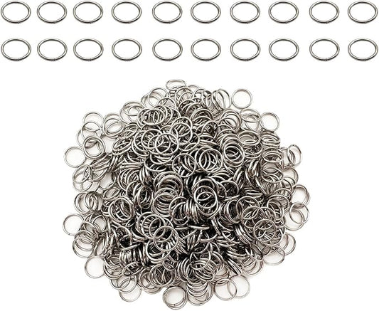 600 Pcs Jump Rings,304 Stainless Steel O Rings,10MM Open/Close Loop Contactors for Jewelry Making,DIY Crafts, Industrial Repair 1.2MM Thickness (16 Gauge)