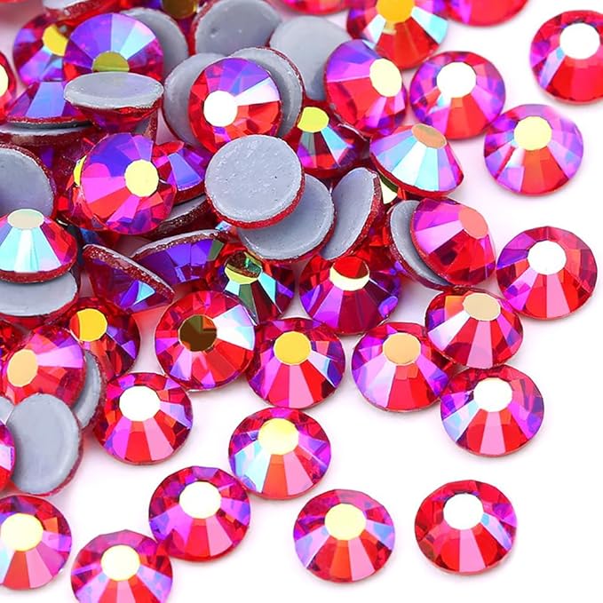 1440pcs Hotfix Rhinestones Flatback Crystal Rhinestones for Crafts Crafting Clothes Shoes DIY Decorations,4.0mm SS16, Siam Ab