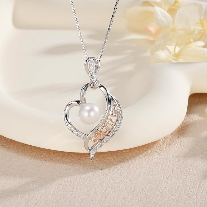 LEIDANY Mothers Day Gifts for Mom -Grandma Mom from Daughter Son, Gifts for Wife Nana Mother Birthday-Christmas Day for Women Her Jewelry Gift, Pearl Necklaces