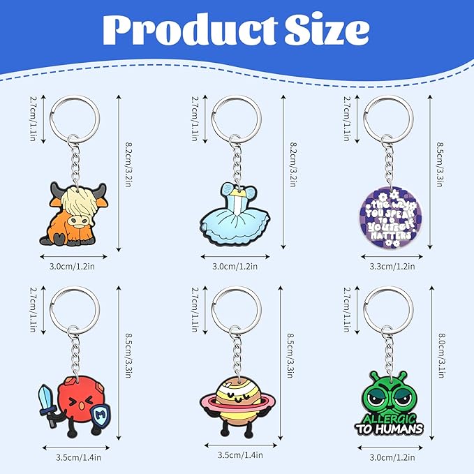 XHAOYEAHX Random Keychains Bulk,Cute Key Chain for Prizes Gifts Party Favors