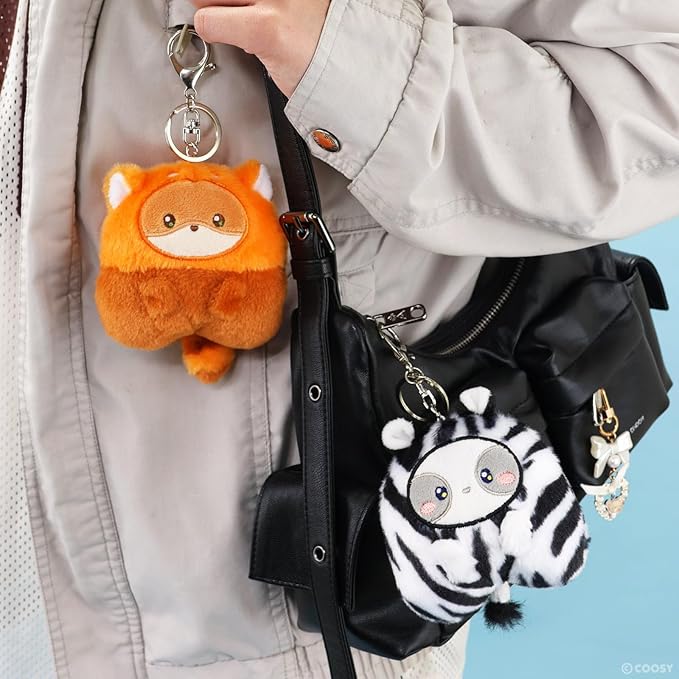 Anirollz Miniz Plush Charm Cute Stuffed Animal Keychain Kawaii Mini Bag Accessory Collectible Pocket Toy for Kids & Adults