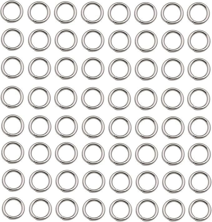 500 pcs Stainless Steel Split Rings Jump Rings Connector Rings for Jewelry Making Necklaces Bracelet Earrings Keychain DIY Craft (12608-7mm)