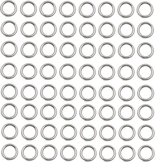 500 pcs Stainless Steel Split Rings Jump Rings Connector Rings for Jewelry Making Necklaces Bracelet Earrings Keychain DIY Craft (12608-7mm)