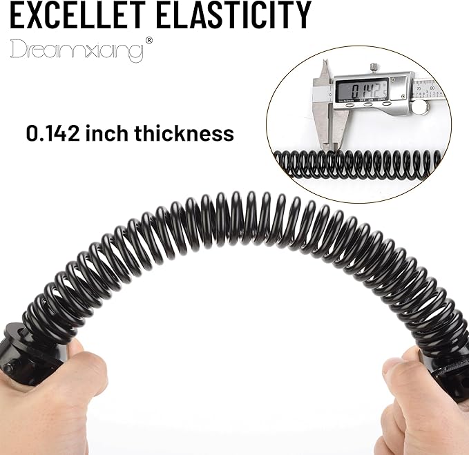 11-1/2" Gate Spring Self Closing Heavy Duty Outdoor Door Spring Automatic Fence Gate Closure Hardware Spring Loaded Gate Latch with Adjustable Tool for Wooden and Vinyl Fence, Black (2 Pack)
