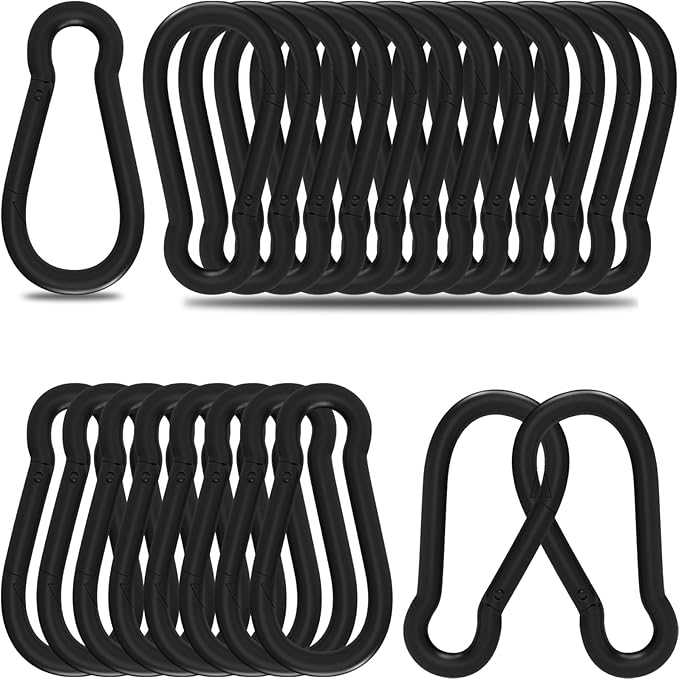 Carabiner Clip Spring Snap Hook, Heavy Duty Spring Snap Hook, Quick Link Keychain Clip for Keys Swing Set Camping Fishing Hiking Traveling