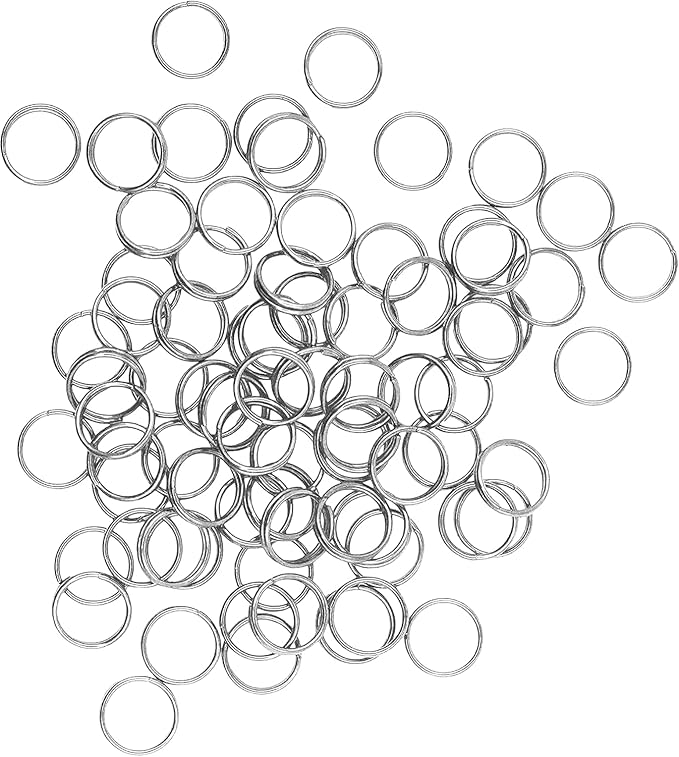 Mandala Crafts 6mm Stainless Steel Double Jump Rings for Jewelry Making - 1280 Pcs Small Split Key Rings Set for Crafts, DIY Keychains, and Accessories
