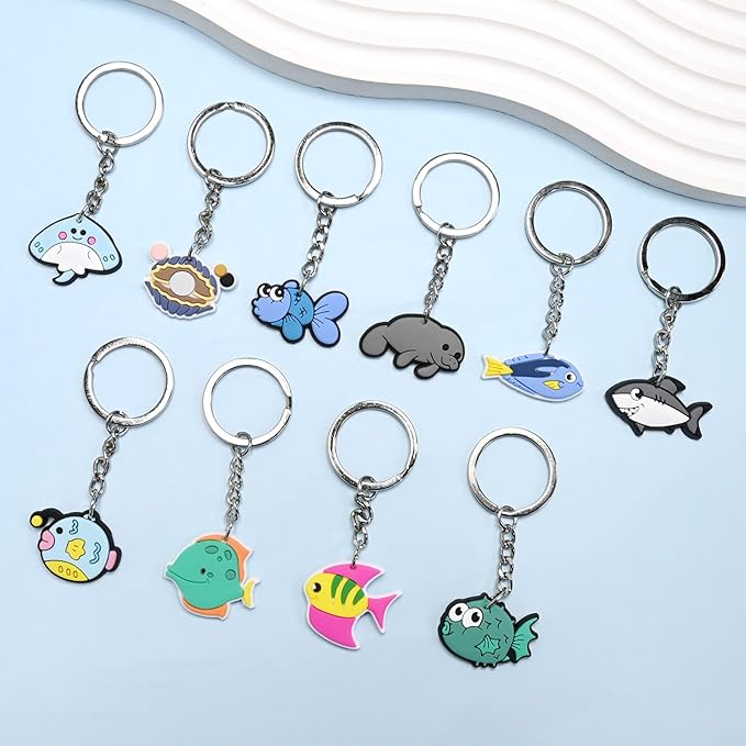 Keychains Bulk DIY Cute Keychain Charms Backpack Charms for Girls Backpack Keychains PVC Key Ring Party gifts
