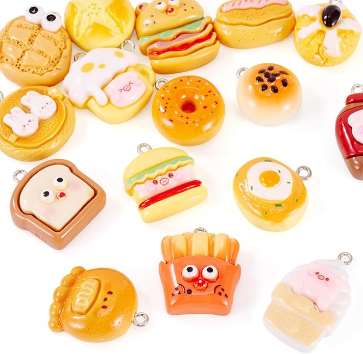 Craftdady Resin Plastic Miniature Food Snack Pendants Charms Ice Drink Juice Pendants Cute Bottle Fruit Keychain Charms Hang Ornament for DIY Craft Earring Bracelet Necklace Jewelry Making
