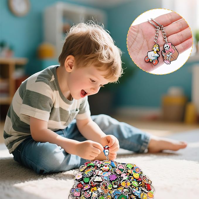 30-200P Cute Keychains for Backpacks Bulk Keychain Charms Decor Bag Accessories Keyring Random Different Key Chains