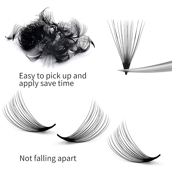 Premade Fans Eyelash Extensions 1000 20D Promades Eyelash Volume Lash Extensions Pointed Base Loose Fans Premade Lash Extensions Fans Handmade Pre Made Volume Lashes Mix (20D-0.07C, 15-20mm)