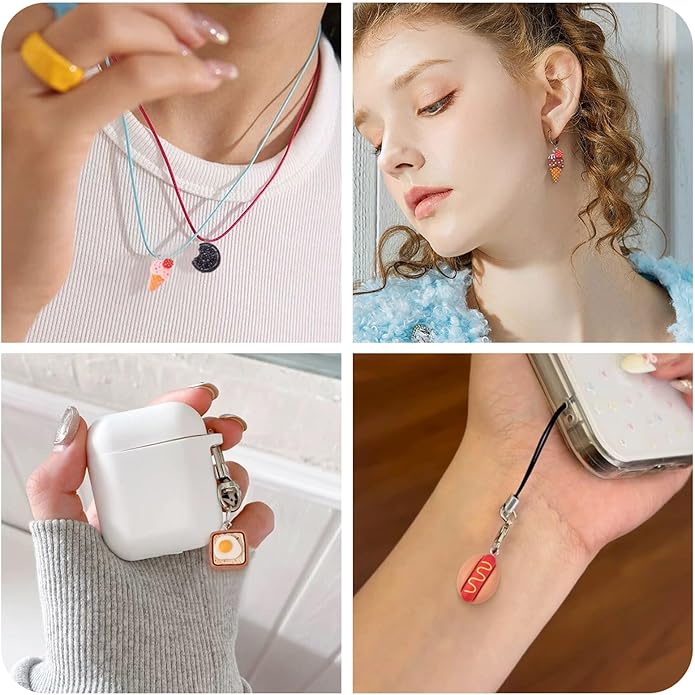 Craftdady Resin Plastic Miniature Food Snack Pendants Charms Ice Drink Juice Pendants Cute Bottle Fruit Keychain Charms Hang Ornament for DIY Craft Earring Bracelet Necklace Jewelry Making