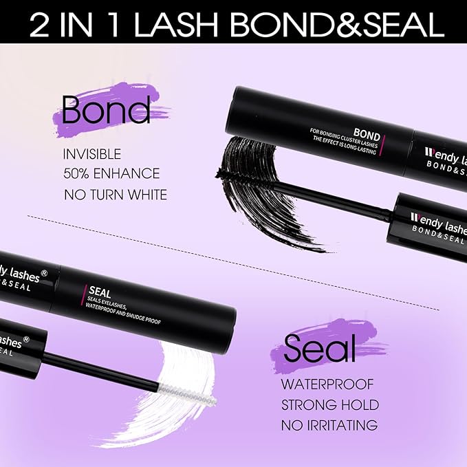 Lash Clusters Kit for Using at Home: Ultra-light, DIY, Natural, Fluffy, Wispy, Waterproof, Anime, Manga, Cat Eye, C Curl, 16-20mm, 60P+80P, Wendy, RT318