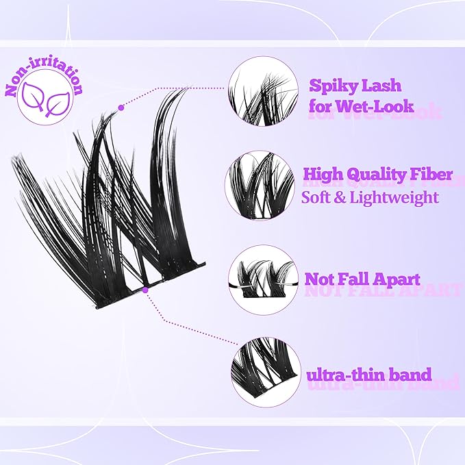 Lash Cluster Eyelash Extension Kit Natural Wispy Lash Clusters Kit Lash Extension Kit Manga Individual Lashes 140pcs C-Curly 8-16mm Individual Lashes