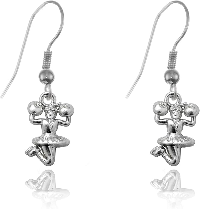 Inspired Silver - Silver Customized Charm French Hook Drop Earrings with Cubic Zirconia Jewelry