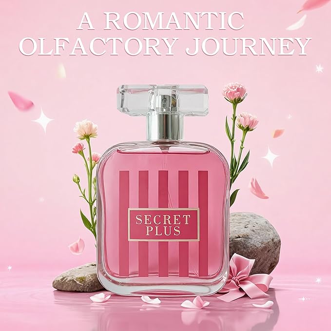 A CENTER 4PCS Perfume Set for Women - Floral Fragrance Gift Set with Vanilla,Sweet Fruity, Eau De Parfume| 3.4 Fl Oz Each Women's Cologne(Valentine Milano,Mon Amour Paris,Scret Plus,Lara Pink)
